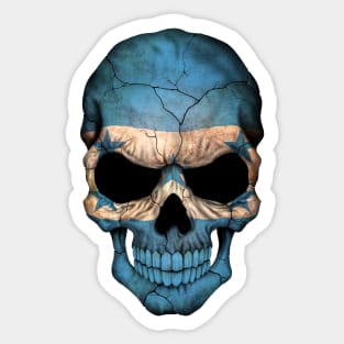 Honduras Flag Skull Sticker